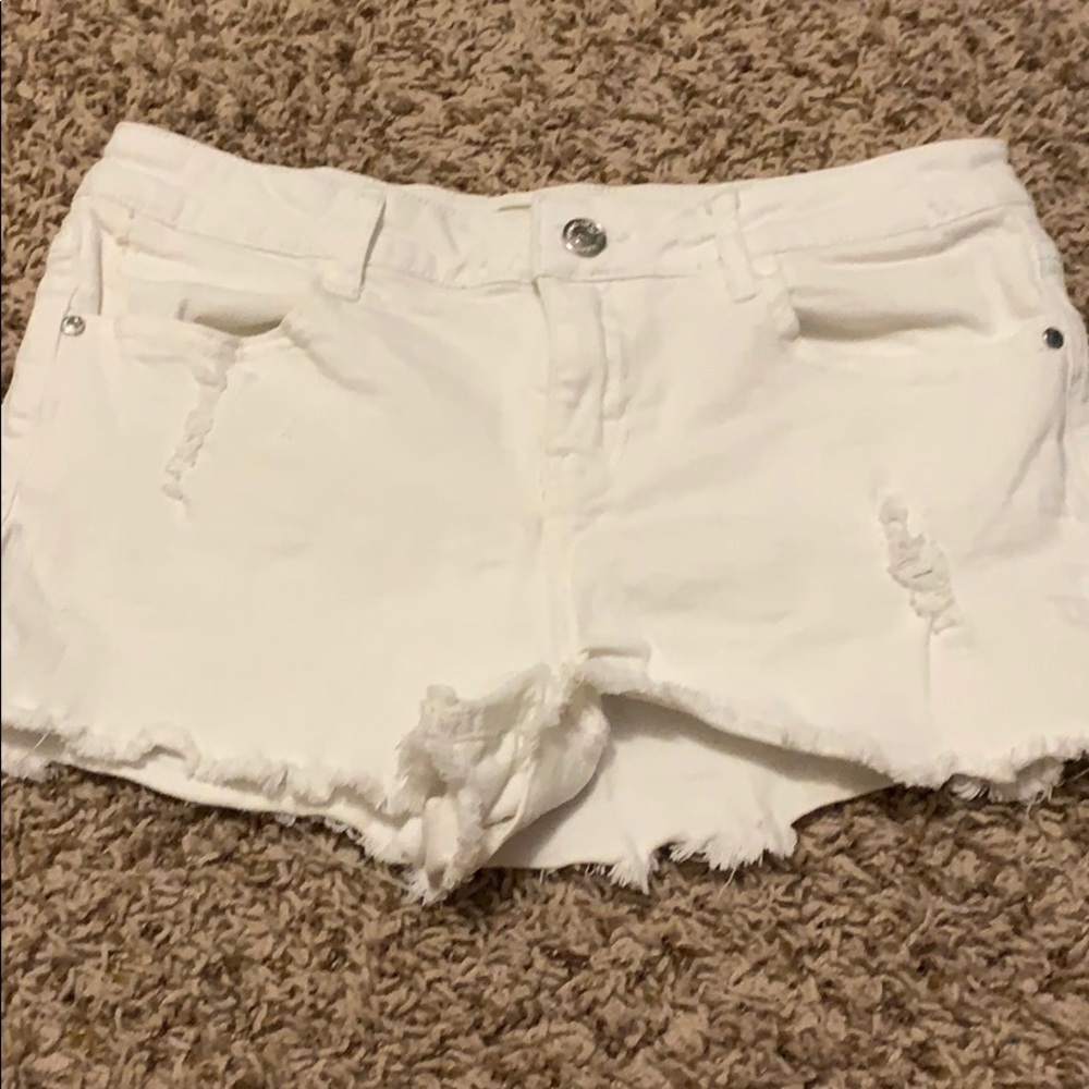 White Denim Shorts